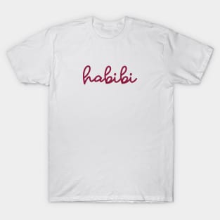 habibi - maroon red T-Shirt